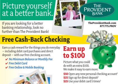 The Provident Bank's $100 Checking Bonus [MA, NH] - Ended